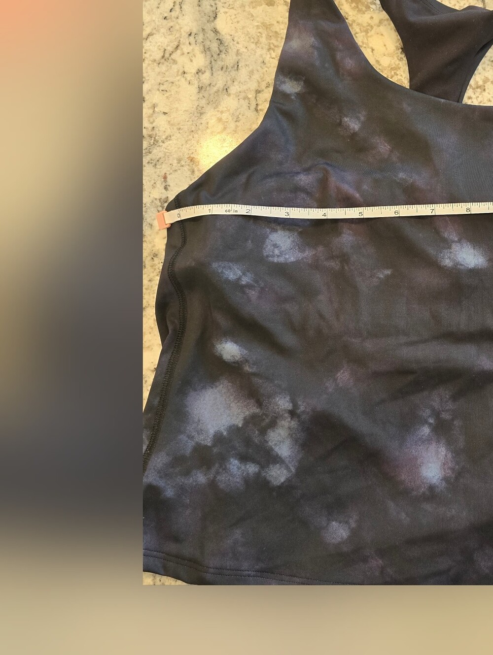 Women’s Black Tie-Dye Racerback Crop Tank Top